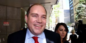 Former NSW Labor general secretary Jamie Clements leaves the ICAC after giving evidence this week 
