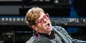 Elton John performing at the Day on the Green festival at Mt Duneed Estate in Geelong in 2019.