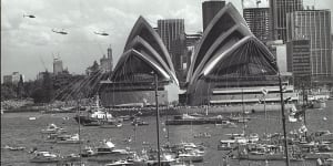 The opening of the Opera House in October 1973.