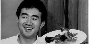 Ultimo's chef,Tetsuya Wakuda photographed August 14,1987.