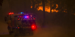 The Liberation Trail fire outside Nana Glen impacts properties.