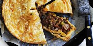 Adam Liaw's Easter lamb and pea pie.