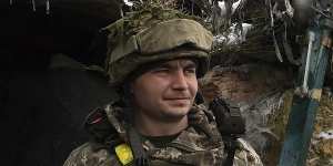 One of the Ukrainian Unit Commanders Nazar at a headquarters for a frontline position at Avdiyivka. Avdiyivka,Donetsk Oblast.