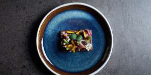 A kangaroo dish on Provenance's Japanese-influenced tasting menu.