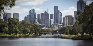 Melbourne’s skyline,where the high-end towers are the most sought after