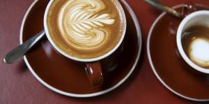 Brews come in a cup and saucer at Genovese.