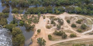 Menindee is facing record-breaking flood levels on Saturday.