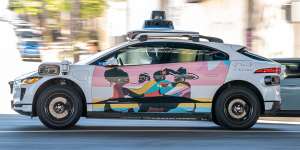 A Waymo self-driving taxi in San Francisco.