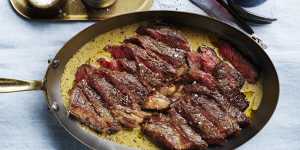 Danielle Alvarez’s rump steak au poivre.