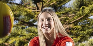 Montana Ham will think of her father and grandfather when she steps on to the field to play for the Swans.