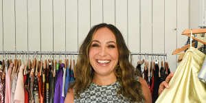 Cara Weinstock,owner of online vintage designer store Cara Mia Vintage,in her Sydney-based showroom.