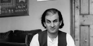 Salman Rushdie in 1988,the year The Satanic Verses was published.