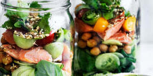 Salad in a jar.