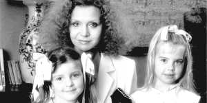 Zampatti with her daughters,Allegra and Bianca,in the early 1980s. Bianca (Spender) is now a successful designer herself.