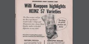 Willi Koeppen featured in the 1957 book Recipes from the Stars.