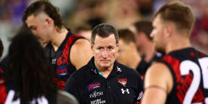 End of an era:Worsfold's time in the hot seat at Essendon