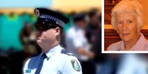 Clare Nowland (inset) died a week after allegedly being Tasered by Senior Constable Kristian White.