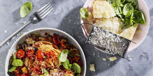 Pack some grated parmesan for Adam Liaw's portable pasta alla Norma (