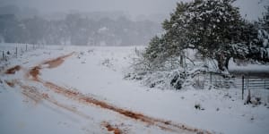 A snow storm has covered parts of southern NSW in white.