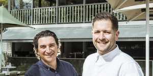 Studley Park Boathouse head of wine Matt Skinner (left) and executive chef Christian Abbott.