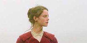 Kaya Scodelario as Catherine Earnshaw in the film adapation of Wuthering Heights.