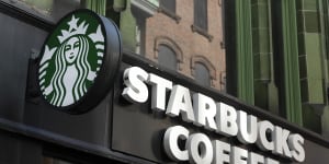 Starbucks in Boston:The Australian arm has turned a profit for the first time.