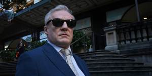 Paul Kent leaving Downing Centre Court earlier this month.