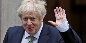 Prime Minister Boris Johnson on his way to the opening of parliament.