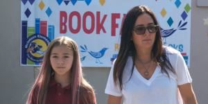 Pamela Adlon,the creator and star of Better Things,with her on-screen daughter played by Olivia Edward.