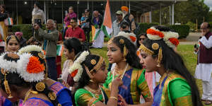 Multicultural mix:a celebration of Indian Independence Day in Nurragingy Reserve.