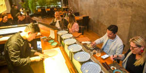 Diners get a close-up view of the action at Asoko.
