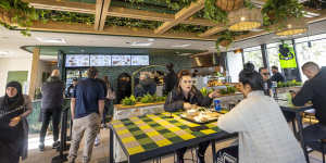 The green-hued fast food joint is attracting queues in Melbourne's north.