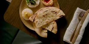 Pita is made fresh each morning at Ela.