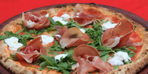 The prosciutto pizza is one of the'masterpieces'at Da Vinci's pizzeria in Summer Hill.
