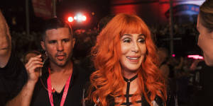 Superstar singer Cher appeared at Sydney’s 2018 Mardi Gras parade and performed at the official afterparty.