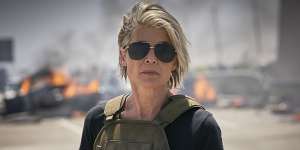 Linda Hamilton in Terminator:Dark Fate. 