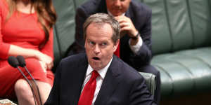 Opposition leader Bill Shorten in Question Time on Wednesday.