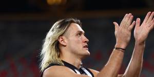 Darcy Moore is a champion defender,but you won’t find his name among the top 20 vote-getters in the AFL Coaches Association champion player award,and he didn’t even poll one Brownlow vote in 2022.
