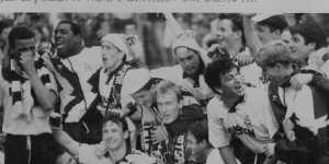 Gary Lineker (front left) captained Tottenham Hotspur’s FA Cup winning side in 1991.