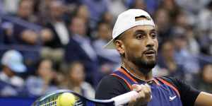 Nick Kyrgios in action in the US Open.