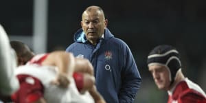 Sacked:Eddie Jones,who became England’s head coach in 2015,had a contract until the end of next year’s World Cup in France.