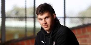 Bulldogs father-son prospect Sam Darcy at Trevor Barker Oval on Monday.