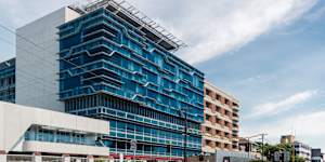 University Hospital Geelong,where the elderly man died. 