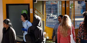 Commuters are increasingly not wearing masks on trains and buses throughout Sydney. 