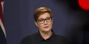 Marise Payne,then minister for foreign affairs,reacting to the invasion of Ukraine by Russia in February 2022.