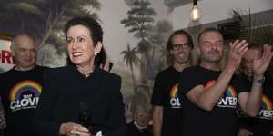 Clover Moore claims victory as Sydney’s lord mayor for the fifth time.