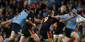 Matt Dunning in his hey day as a Waratahs star.