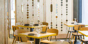 Movable partitions create semi private dining rooms at Lilotang.
