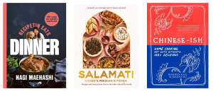 Dinner by Nagi Maehashi (aka RecipeTin Eats);Salamati by Hamed Allahyari and Dani Valent;Chinese-ish by Rosheen Kaul and Joanna Hu.
