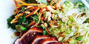 Neil Perry's seared tuna salad with sesame dressing.